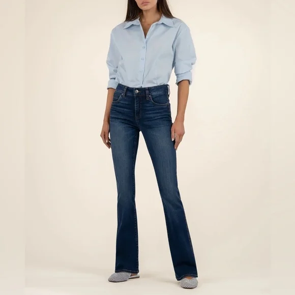 NWOT KUT From The Kloth Bootcut Jeans in Dark Wash. Size 10P. - Picture 2 of 10